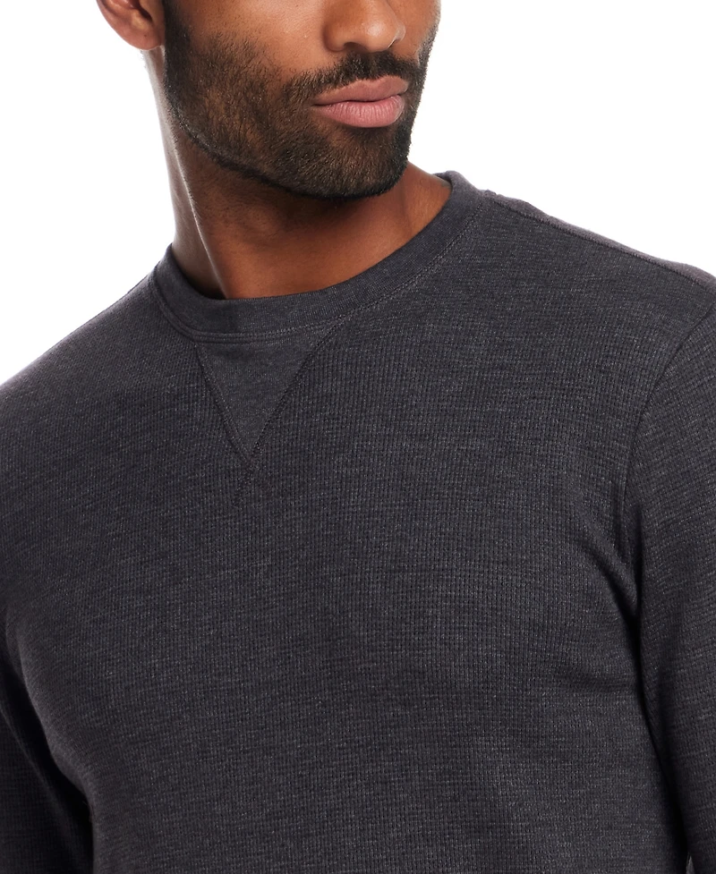 Weatherproof Vintage Men's Long Sleeve Waffle Crewneck T-Shirt