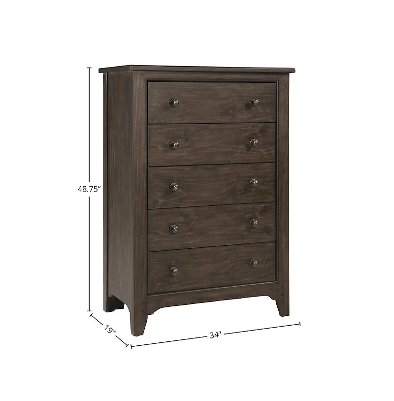 Westwood Design Taylor 5-Drawer Chest, River Rock