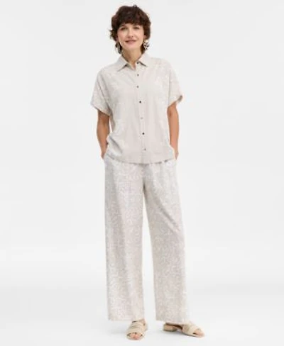 Jm Collection Womens Button Up Shirt Pants Macys Exclusive