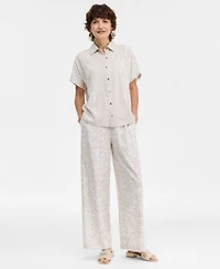 Jm Collection Womens Button Up Shirt Pants Macys Exclusive