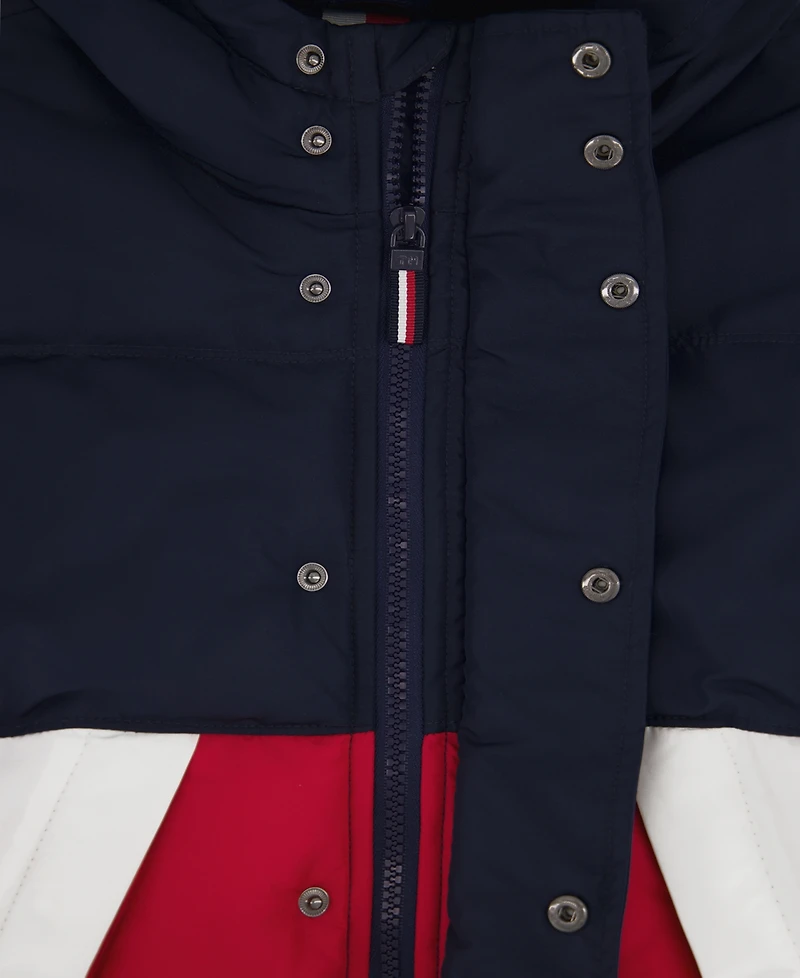 Tommy Hilfiger Toddler and Little Boys 2T-7 Color Block Puffer Jacket