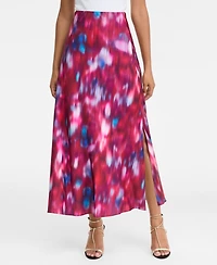 I.n.c. International Concepts Women's Printed Satin Midi Skirt, Macy's Exclusive