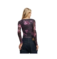 Cotton On Women's Ashley Mesh Long Sleeve Top
