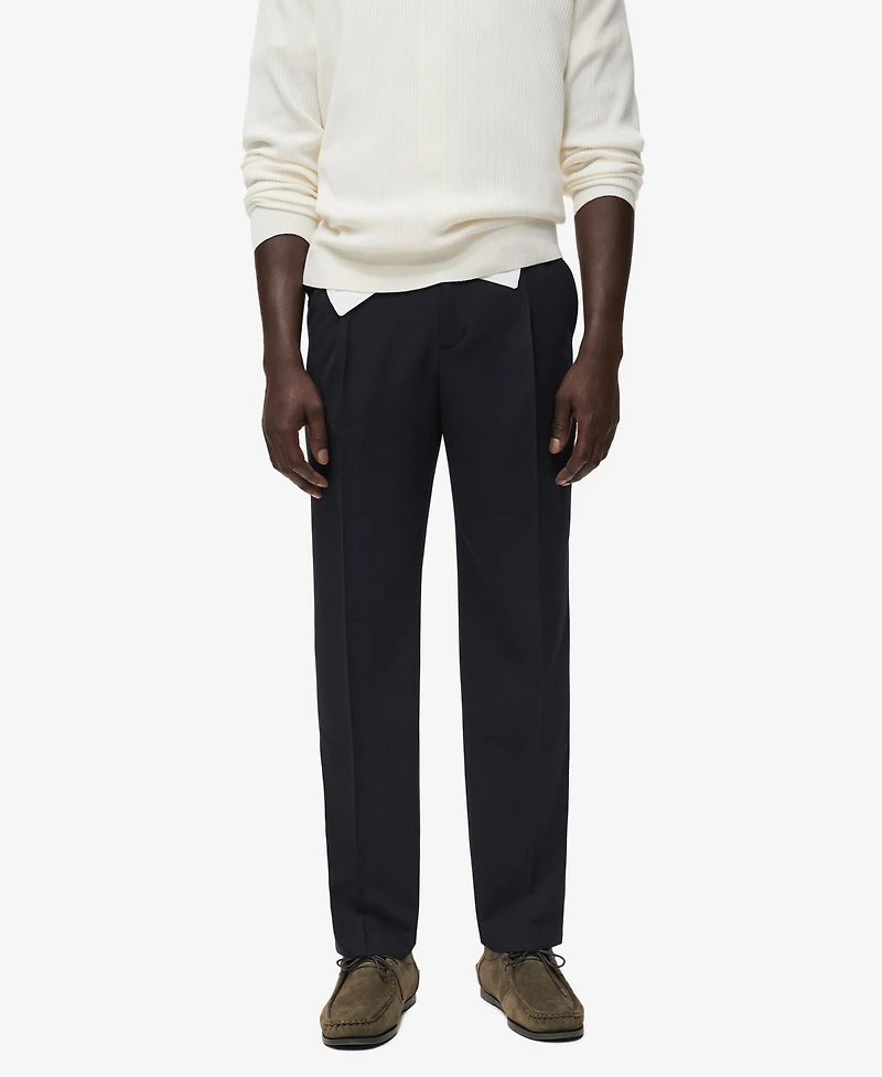 Mango Men's Fluid Straight-Leg Pants