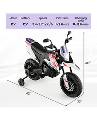 12V Licensed Aprilia Kids Ride On Motorcycle Electric Dirt Bike with Light & Music