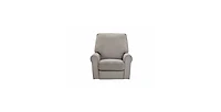 Westwood Design Savannah Fabric Power Glider and Recliner in Platinum Gray