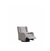 Westwood Design Elsa Fabric Power Swivel Glider and Recliner in Pearl River Gray
