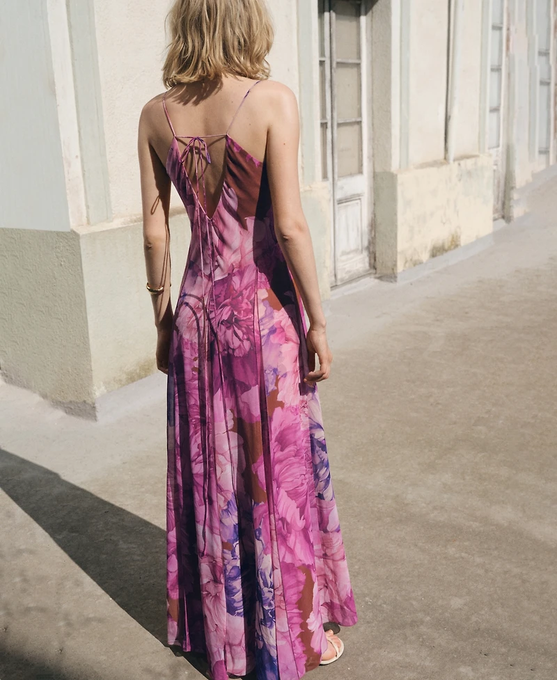 Mango Women's Floral Godet Dress