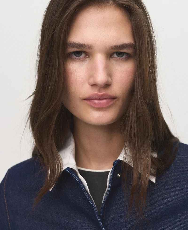 Mango Women's Denim Crop Jacket