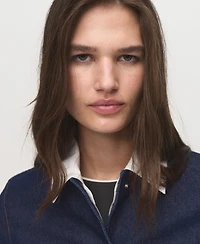 Mango Women's Denim Crop Jacket