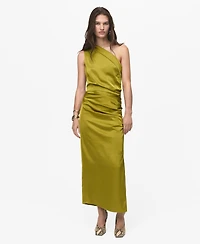 Mango Women's Asymmetrical Satin Dress