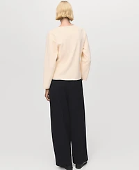 Mango Women's Jewel Buttons Knitted Jacket