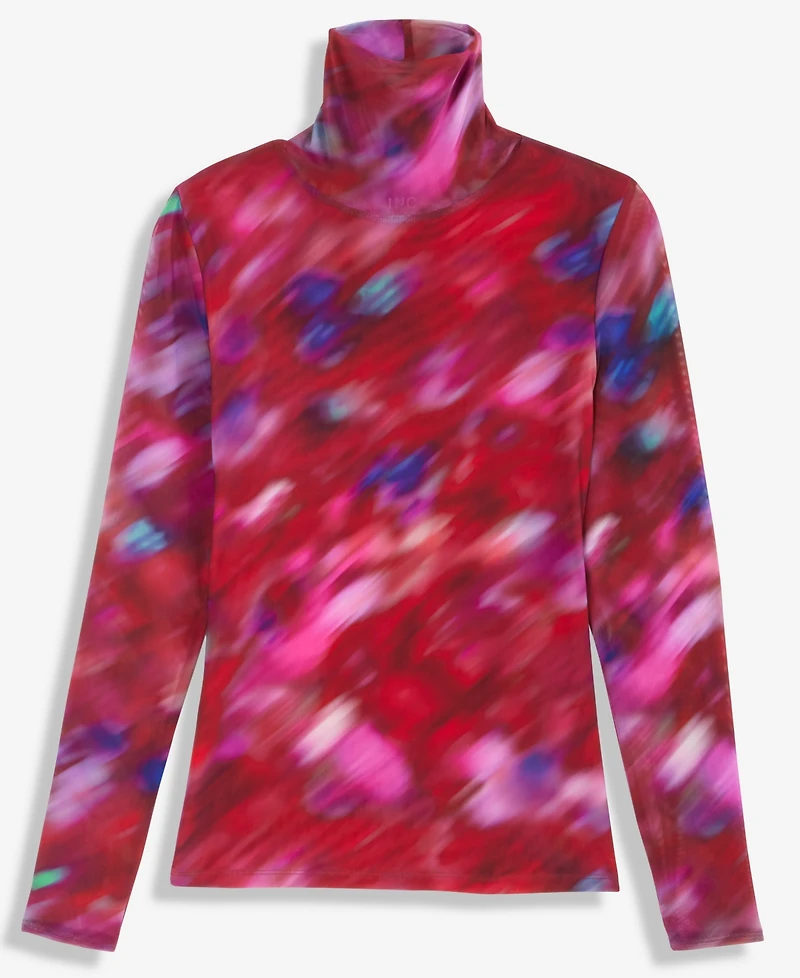 I.n.c. International Concepts Women's Printed Mock-Neck Top, Macy's Exclusive