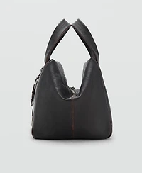 Mango Women's Charms Detail Leather Clutch