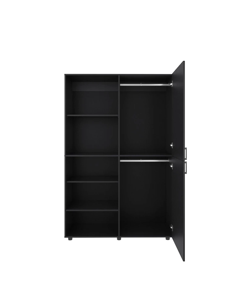 Brewster Wardrobe, 2 Doors, 6 Legs, 5 Shelves