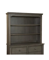 Westwood Design Taylor Farmhouse Wood Bookcase in Dusk Gray Finish