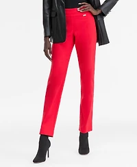 I.n.c. International Concepts Women's Tummy-Control Pull-On Straight-Leg Pants, Created for Macy's