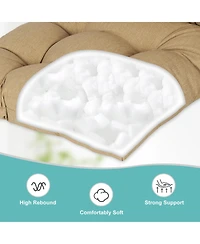 Aoodor Tufted Rocking Chair Cushion, High Back Cushion with Waterproof and Fade-Resistant, Set of 2