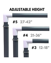Prism Fitness 12-18 Inches Smart Adjustable-Height Workout Hurdles, Set of 3