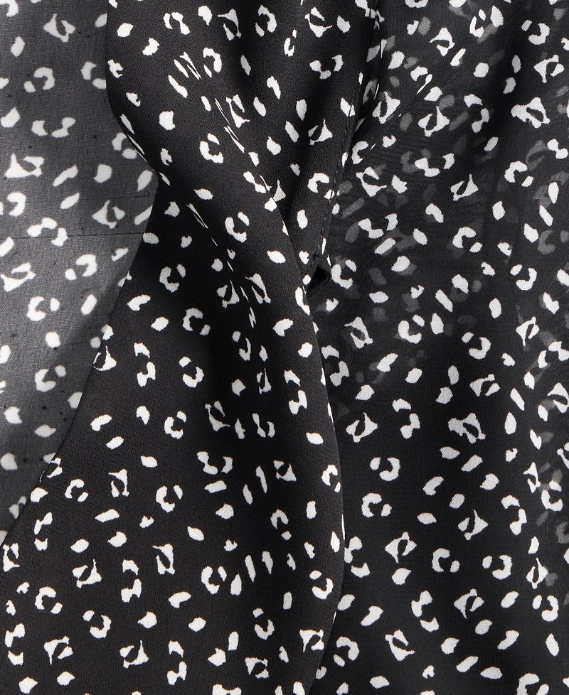 I.n.c. International Concepts Women's Long-Sleeve Tie-Neck Blouse, Macy's Exclusive