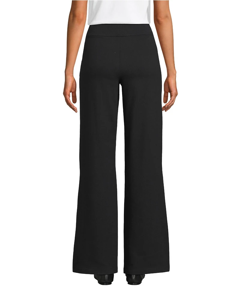 Lands' End Women's Tall Starfish High Rise Pull On Wide Leg Pocket Pants