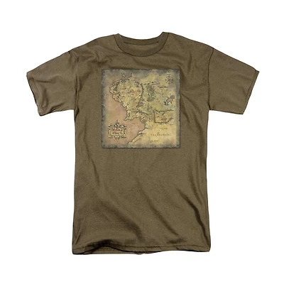 Logovision Men's The Lord of Rings Middle Earth Map T Shirt