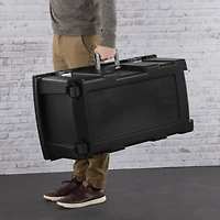 Sterilite Wheeled Footlocker, Plastic Utility Storage Container, Black