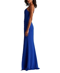 Tadashi Shoji Women's Viveca One-Shoulder Keyhole Gown