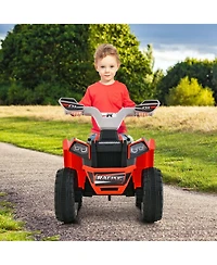 Costway Kids Ride on Atv 4 Wheeler Quad Toy Car 6V Battery Powered Motorized Toy
