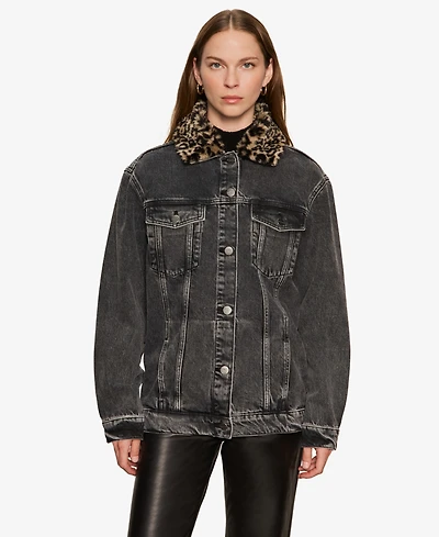 Sanctuary Women's Long Sleeve Boyfriend Trucker Jacket