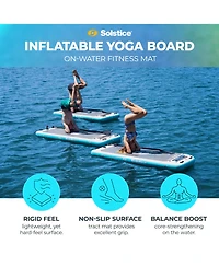 Solstice SolFit 94 Inch Stand Up Paddle Board Aquatic Yoga Mat with Camera Mount