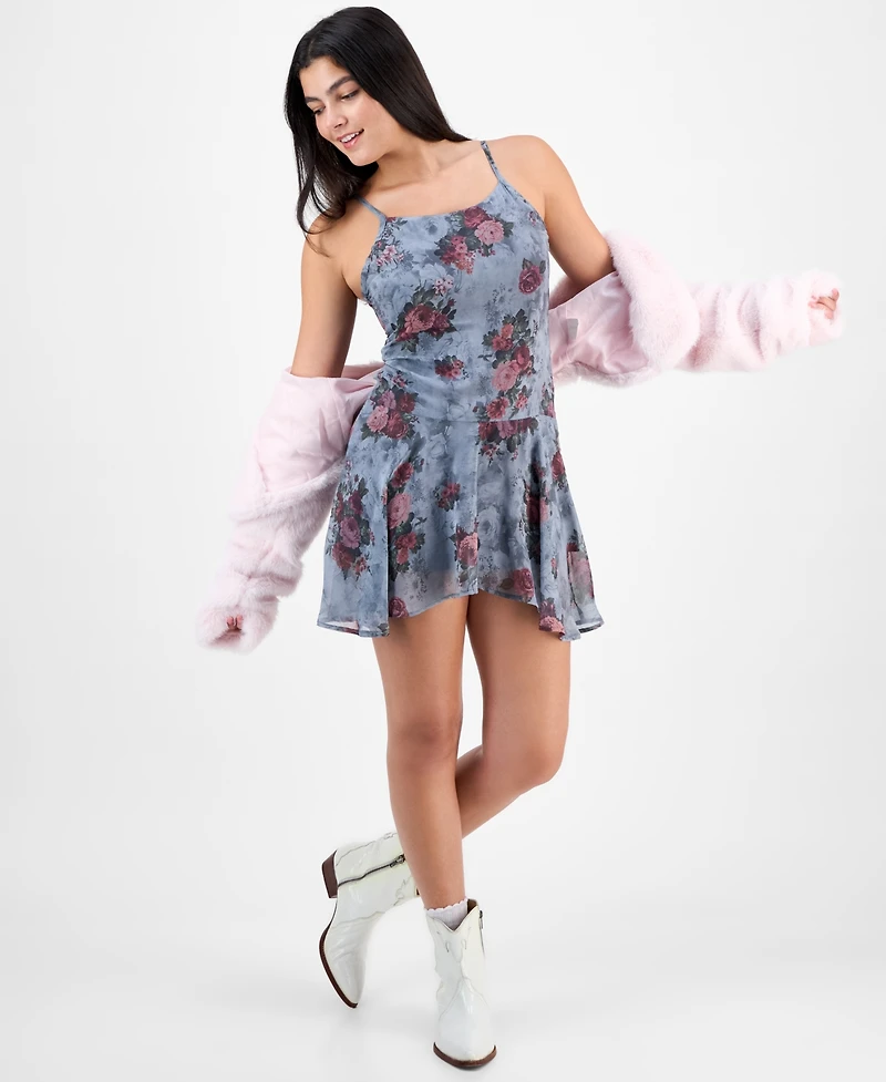 Madden Girl Juniors' Drop-Waist Mini Dress