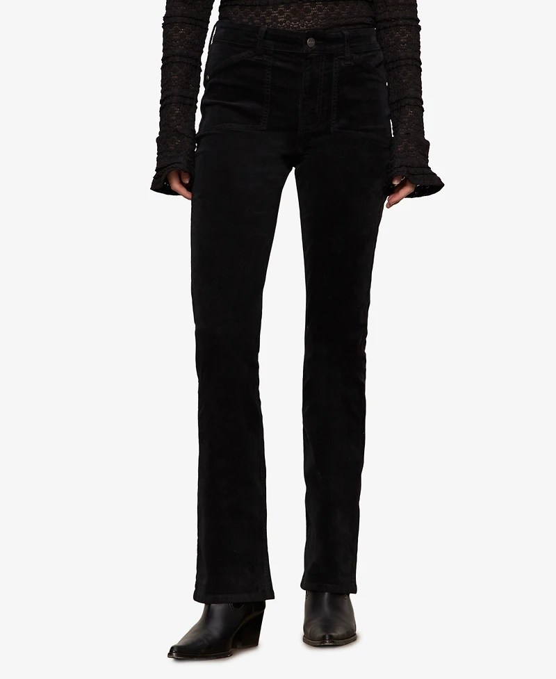 Sanctuary Women's Velveteen Brook Bootcut Stretch Pants