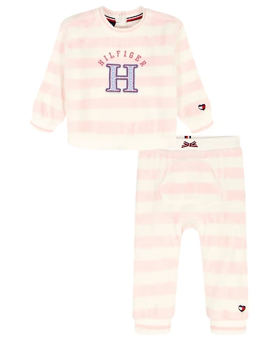 Tommy Hilfiger Baby Girls 2-Piece Top and Joggers Set