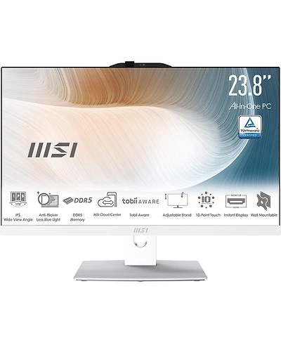 Msi Modern AM242TP 1M-1097US 23.8" Full Hd All-In-One Touchscreen Desktop Computer, Intel Core 5-120U 1.4GHz, 16GB Ram, 1TB Ssd, Windows 11 Home,