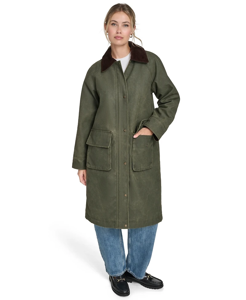 Levi's Women's Sanp Zipper Long Barn Coat