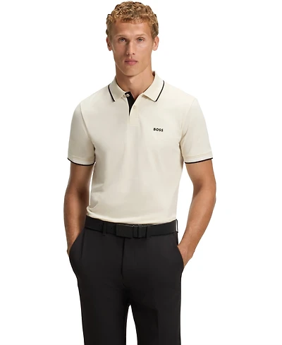 Boss by Hugo Boss Men's Branding Stretch-Cotton Slim-Fit Polo Shirt