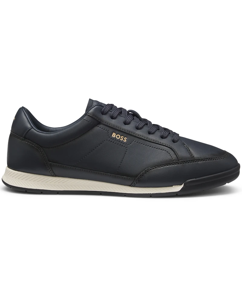 Boss by Hugo Men's Embossed Logo Leather Trainers