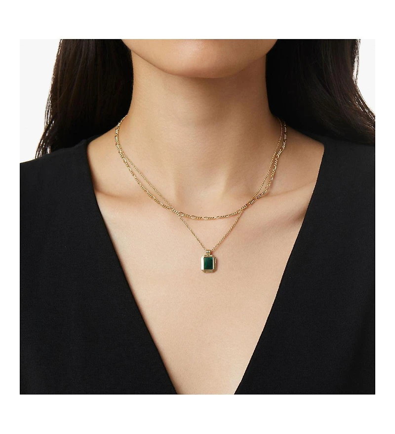 Ana Luisa Layered Necklace Set - Temple Green
