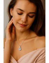 Crystal Infinity Pendant Necklace for Women