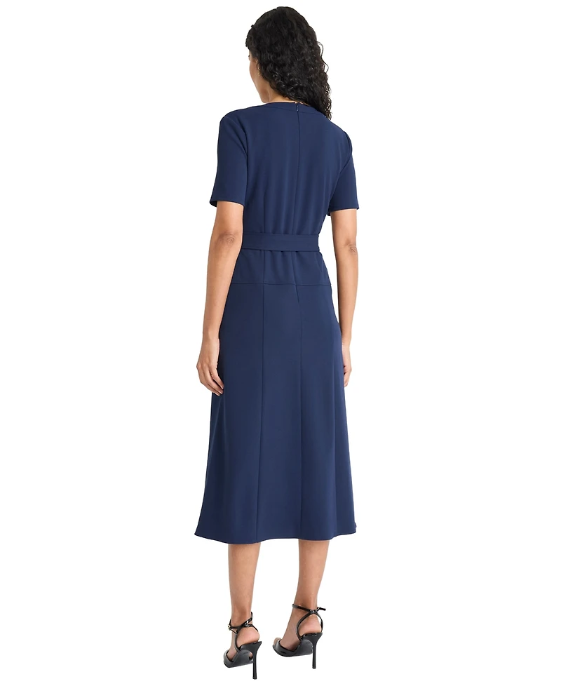 Maggy London Women's V-Neck Midi Dress