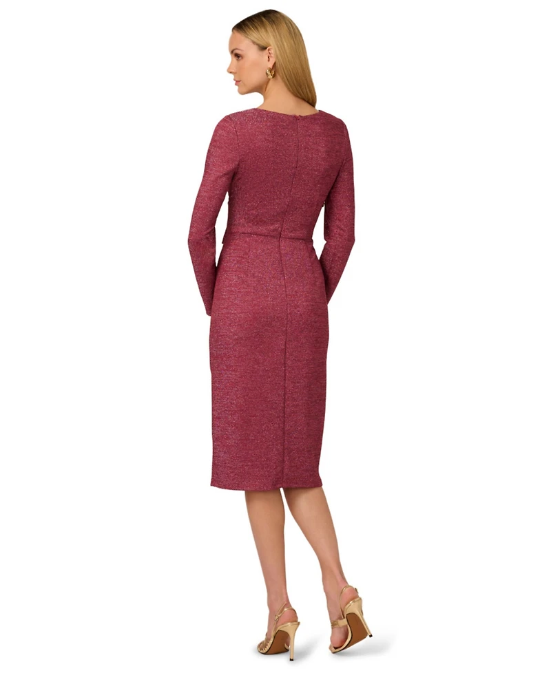 Adrianna Women's Metallic Knit Midi Dress