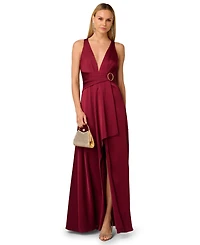 Adrianna Women's Stretch Satin Long Dress