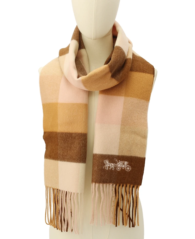 Coach Women's Multicolored Check Muffler Scarf