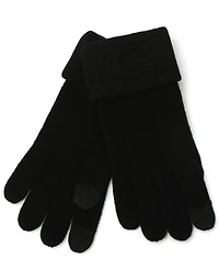Coach Women's Embossed C Knit Gloves