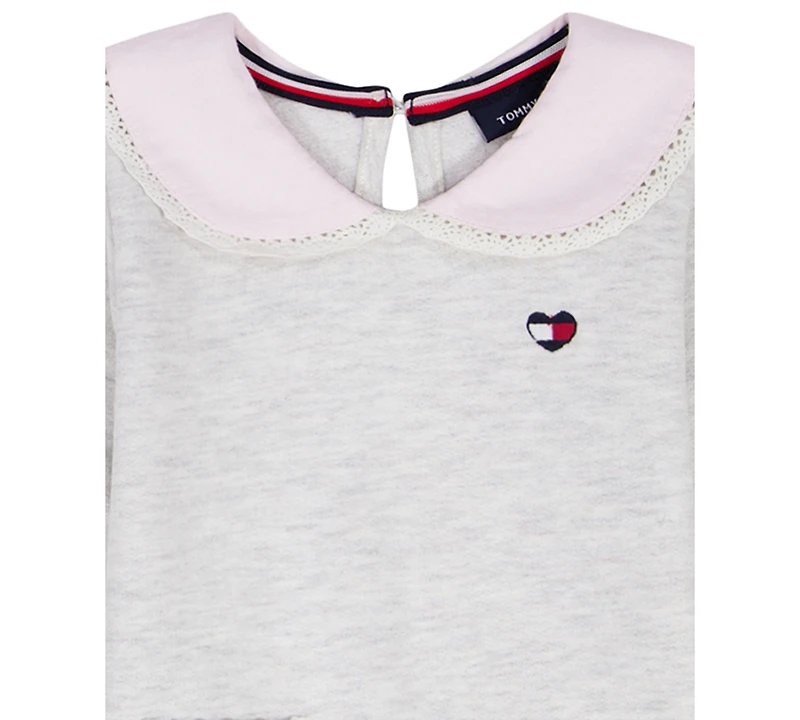 Tommy Hilfiger Baby Girls Oxford Peter Pan Collar Coverall
