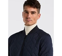 Perry Ellis Men's Geometric Quilted Jacket