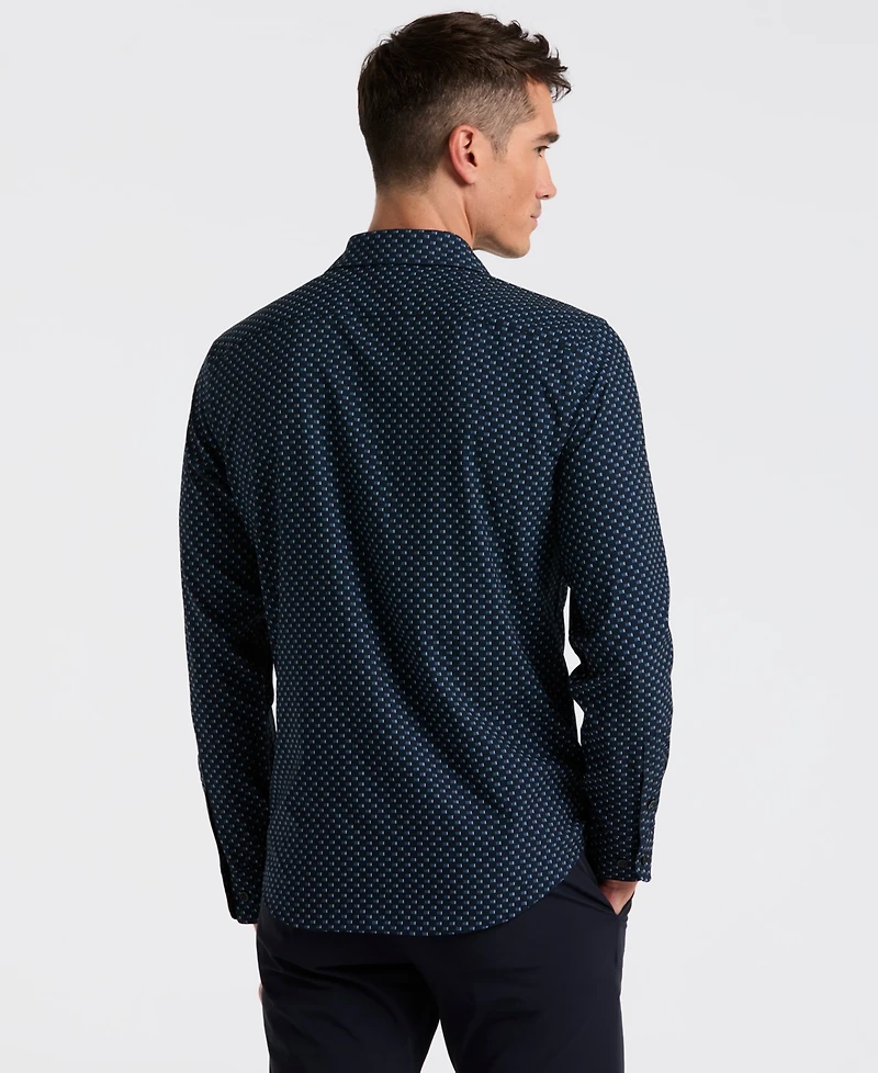 Perry Ellis Men's Grid Geometric Print Shirt