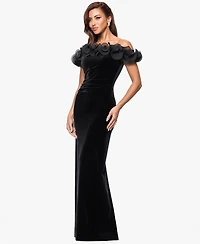 Xscape Petite Off-Shoulder Long Dress