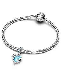 Pandora Blue Murano Glass Dolphins Dangle Charms